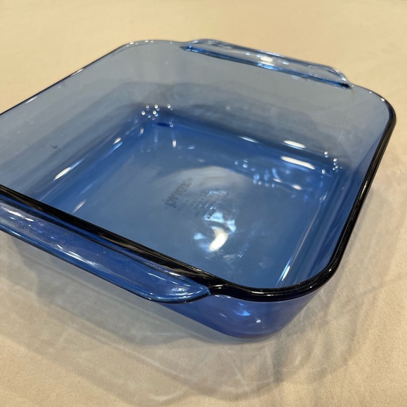 ✨Vintage✨ Cobalt Blue Glass Baking Dish Pyrex 8 x 8 - Picture 5 of 5